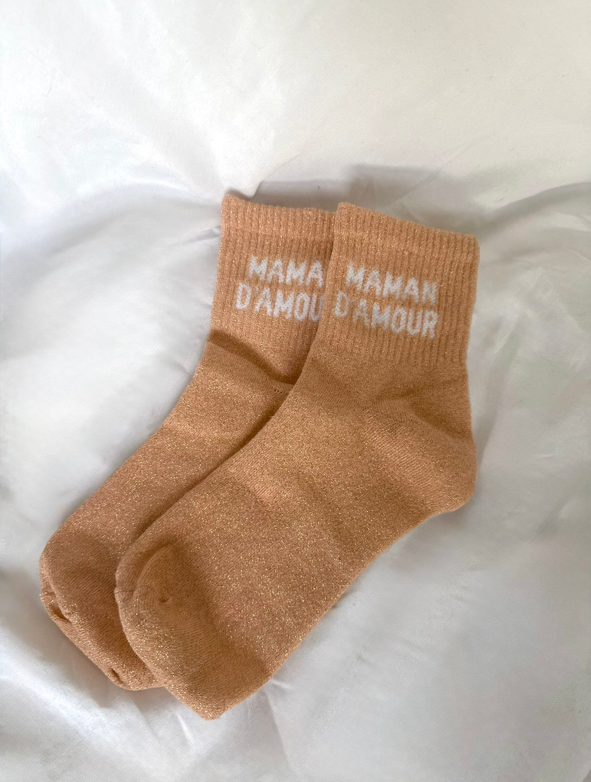 Chaussette à Paillettes " Maman d'Amour"