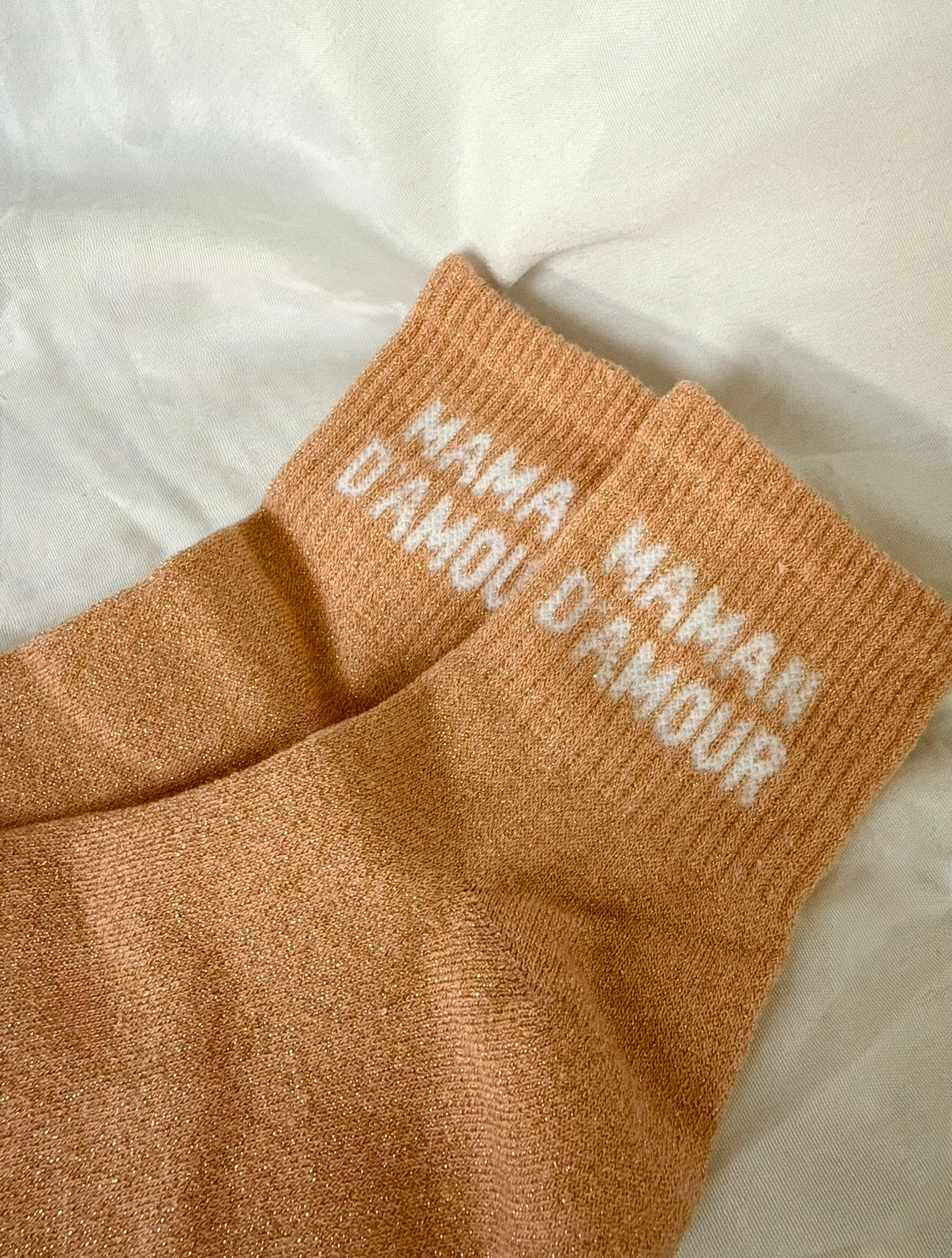 Chaussette à Paillettes " Maman d'Amour"